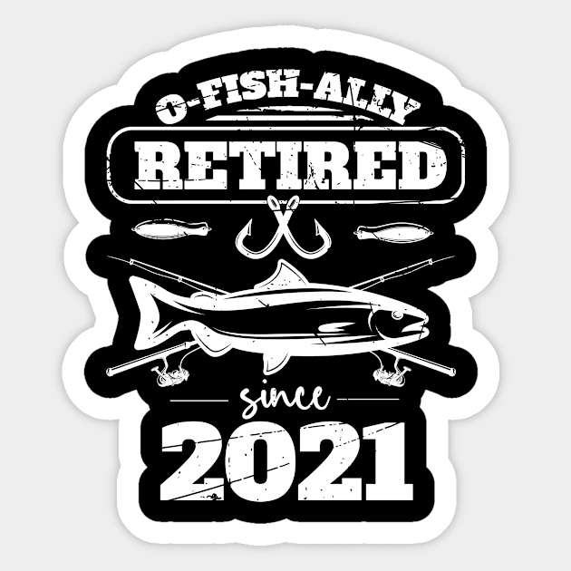 O-Fish-Ally Retired 2021 Fisherman Design Sticker by 2blackcherries